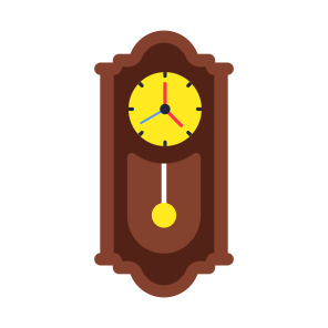 Wall Clock, Timepiece, Timekeeping Device, Timer, Chronometer,flat icon