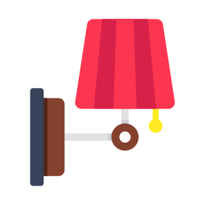 Wall Lamp, Wall Light, Electric Lamp, Electric Light, Lightbulb icon