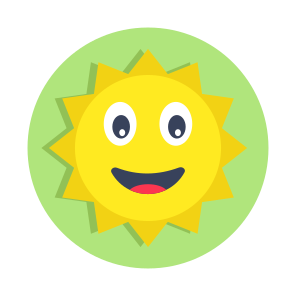 Emoji, Emoticon, Emotag, Smiley, Sun Face icon