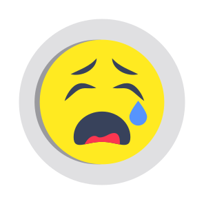 Emoji, Emoticon, Emotag, Smiley, Weeping Face,vector icon