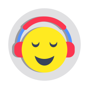 Music Emoji, Emoticon, Emotag, Smiley, Face Expression icon