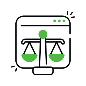 Online Justice, Online Equity, Online Fairness, Online Law, Justice Website  icon