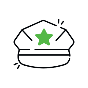 Police Cap, Police Hat, Police Headpiece, Police Headwear, Police Headgear  icon