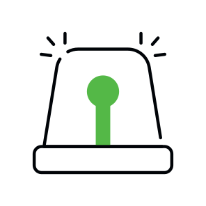 Siren, Alarm, Hooter, Revolving Light, Emergency Sound icon