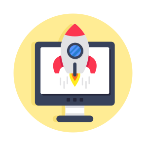 Online Rocket, System Startup, System Initiation, System Commencement, System Launch icon