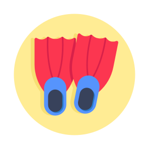 Scuba Fins, Diving Flippers, Diving Equipment, Diving Instrument, Diving Accessory icon