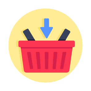 Shopping Basket, Shopping Bucket, Add To Basket, Commerce, Add To Buckets icon