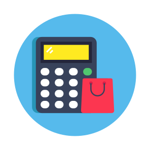 Shopping Calculation, Arithmetic, Shopping Budget, Shopping Bag, Commerce icon