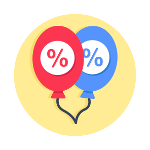 Shopping Discount, Shopping Sale, Discount Balloons, Commerce, Discount Sale, icon