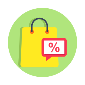 Shopping Discount, Tote, Jute, Buy, Purchase, Vectors icon
