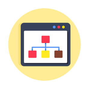 Web Sitemap, Flowchart, Flow Diagram, Web Hierarchy, Web Algorithm icon