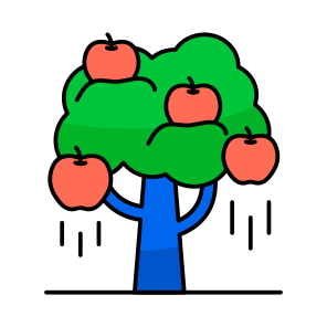 Falling Apple, Fruit, Appetizer, Newton Law, Education icon