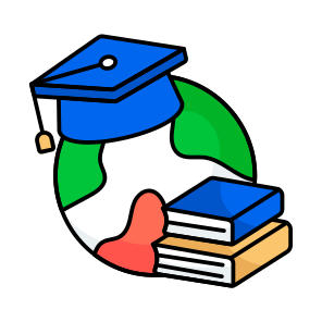 Global Education, International Education, Foreign Education Worldwide Education, Universal Education icon