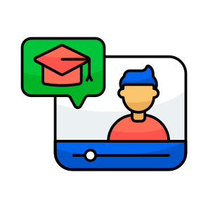 Online Lecture, Online Presentation, Video Lecture, Online Class, Online Education icon