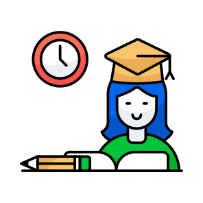 Study Time, Learning Time, Education Time, Reading Time, Clock icon
