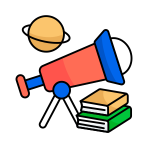 Telescope, Space, Universe, Lab, Science, icon
