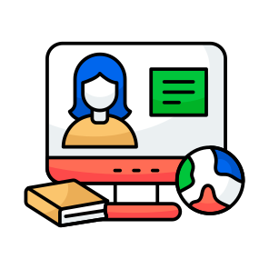 Webinar, Video Call, Video Chat, Live Study, Online Learning icon