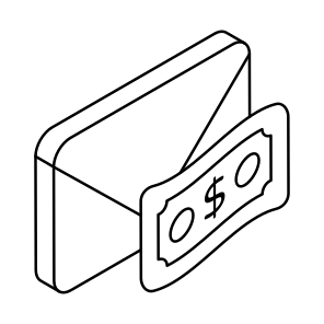 Money Envelope, Cash Envelope, Currency Envelope, Dollar Envelope, Bucks Envelope icon