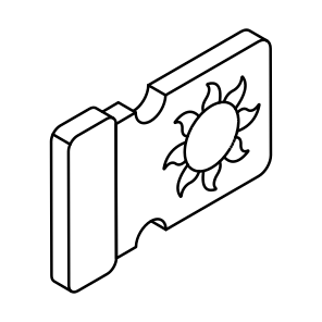 Summer, Sun, Hot, Light, Star icon