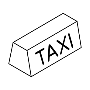 Taxi Board, Sign, Signboard, Signage, Guideboard icon