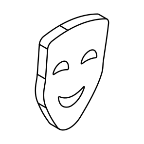 Theater Mask, Cinema Mask, Drama Mask, Acting Mask, Entertainment icon