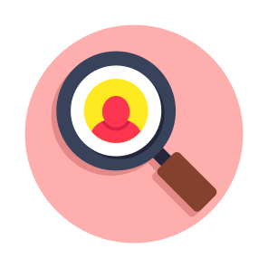 Search User, Find User, Look User Research User, Search Employee icon