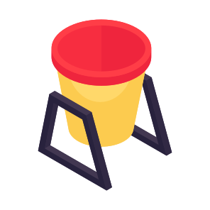 Recycle, Bin, Wastebin, Dustbin, Garbage, Basket, Icon, Vector, Isometric, icon