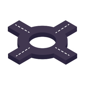 Roundabout, Road, Path, Pathway, Rotary Road icon