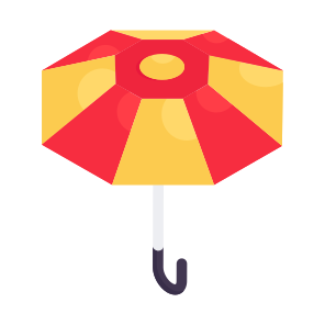 Umbrella, Canopy, Sunshade, Rainshade, Bumbershoot, icon