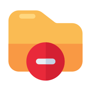 Delete, Folder, Document, Doc, Archive, Icon, Vector, Flat, Binder, Data, icon