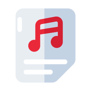 File, Format, Filetype, Extension, Icon, Vector, Flat, Document, Doc, Music icon