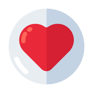 Heart, Favorite, Romantic, Affection, Love, Adorable, Icon, Vector, Flat, icon