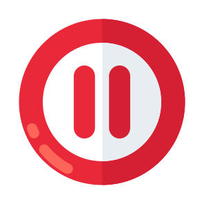 Pause, Stop, Button, Media, Ui, Ux, Icon, Vector, Flat, icon