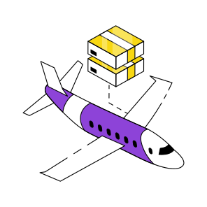 Air Cargo, Air Shipment, Air Delivery, Logistic Delivery, Parcel Delivery icon
