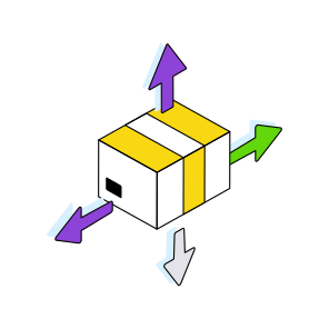 Parcel Directions, Package Directions, Logistic Directions, Logistic Delivery, Carton,  icon