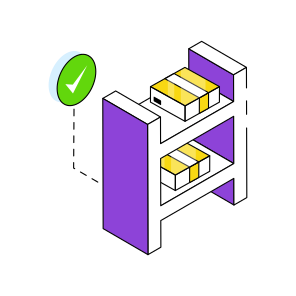 Parcel Racks, Parcel Shelves, Package Racks, Package Shelves, Logistic icon