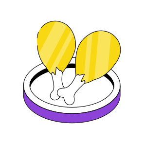 Drumsticks, Chicken Pieces, Leg Pieces, Spicy Food, Edible icon