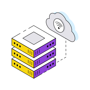 Cloud Server, Cloud Dataserver, Cloud Database, Cloud Technology, Cloud Computing  icon