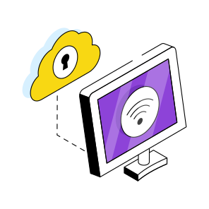 Connected Monitor, Connected Device, Wireless Network, Broadband Connection, Connected Computer  icon