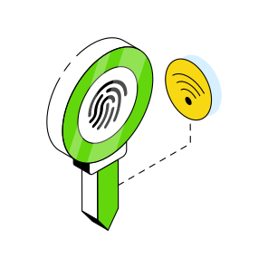 Fingerprint Key, Access, Security, Protection, Safety  icon