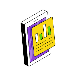 Mobile Data Analytics, Online Infographic, Online Statistics, Business Data, Business Report  icon