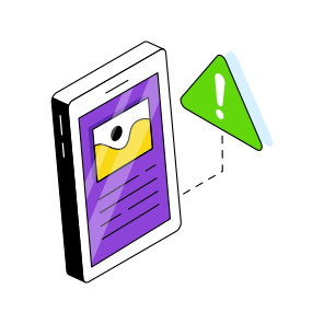 Mobile Error, Mobile Alert, Mobile Warning, Phone Warning, Phone Error  icon