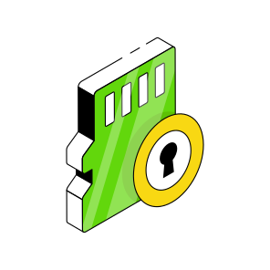 Secure Memory Card, Safe Memory Card, Memory Card Protection, Memory Card Security, Secure Sd Card icon