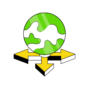 Triple Direction Arrows, Navigation Arrows, Pointing Arrows, Global Arrows, Arrowheads  icon