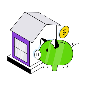 Home Savings, House Savings, Property Savings, Money Accumulation, Real Estate Savings icon