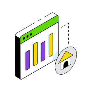 Online Property Analytics, Property Infographic, Property Statistics, Estate Analytics, Estate Infographic,  icon