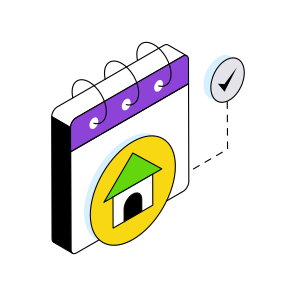 Property Schedule, Real Estate Schedule, Planner, Almanac, Calendar,  icon