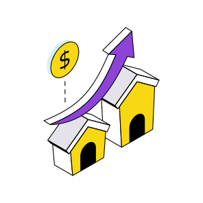 Real Estate Growth, Home Value, House Value, Property Value, Home Growth  icon