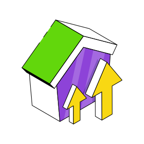 Real Estate Value, Home Growth, House Value, Property Value High, Home Growth  icon