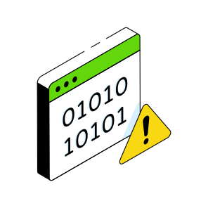 Binary Data Error, Binary Code, Digital Code, Online Coding, Numeric Code,  icon